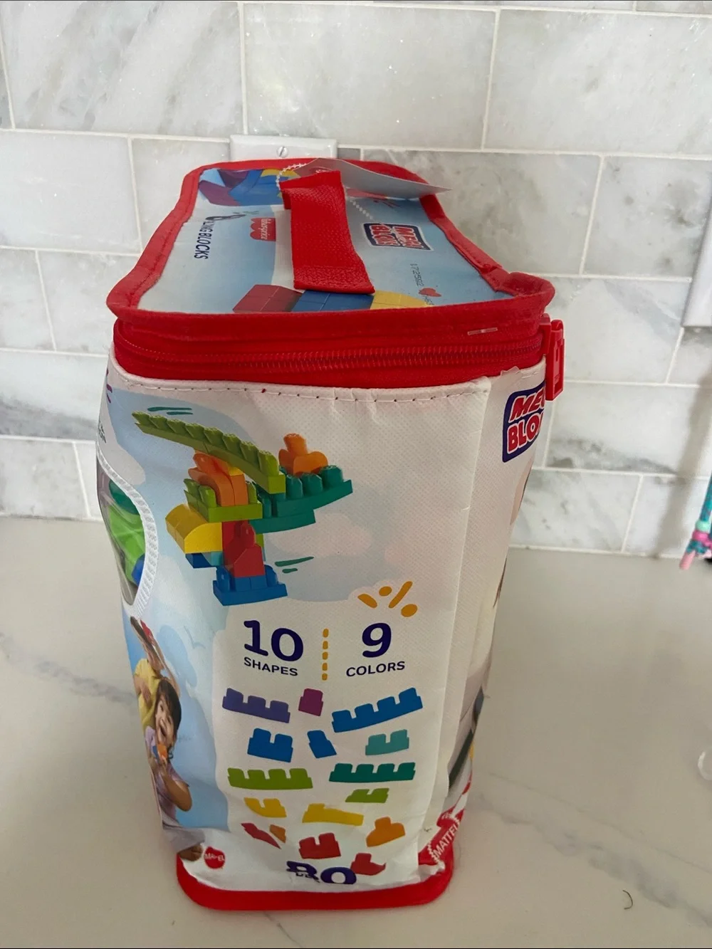 Fisher-Price Mega Bloks Building Bag - Red, Blue, Yellow, Green, Purple, Orange